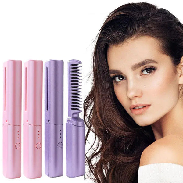 Pente Alisador de Cabelo 5 em 1 Sem Fio/Portátil