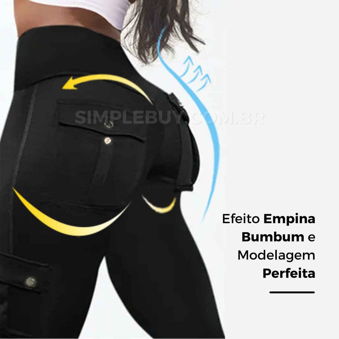 Legging Feminina Cargo Chic Modeladora