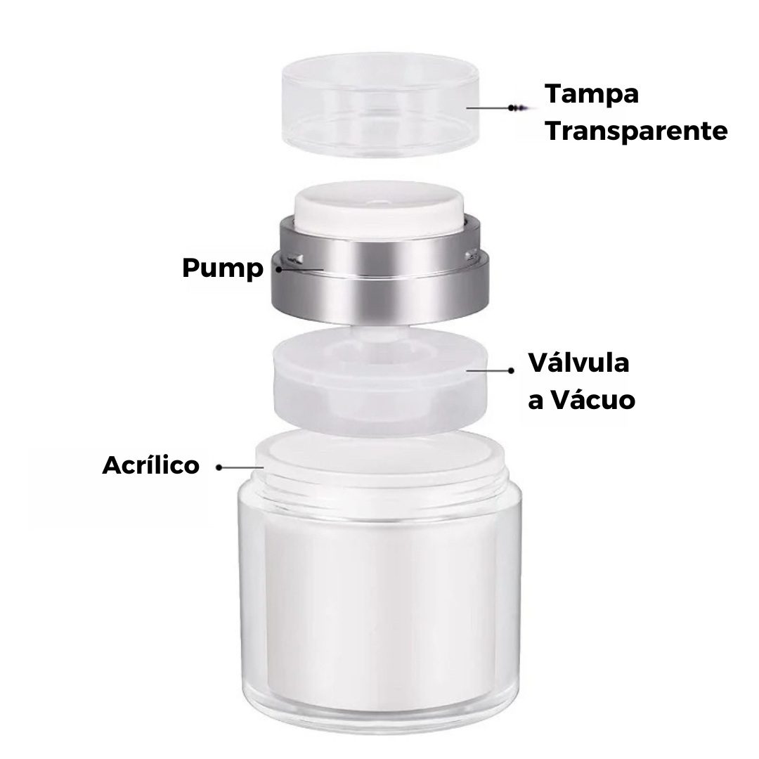 Potes para Skincare e Colher de Plástico