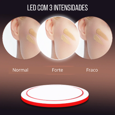 Espelho com Luz LED para Maquiagem
