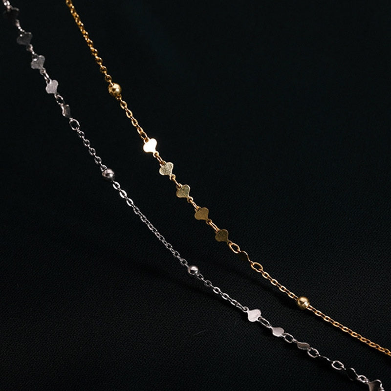 Colar Esterlina com Corações em Prata 925