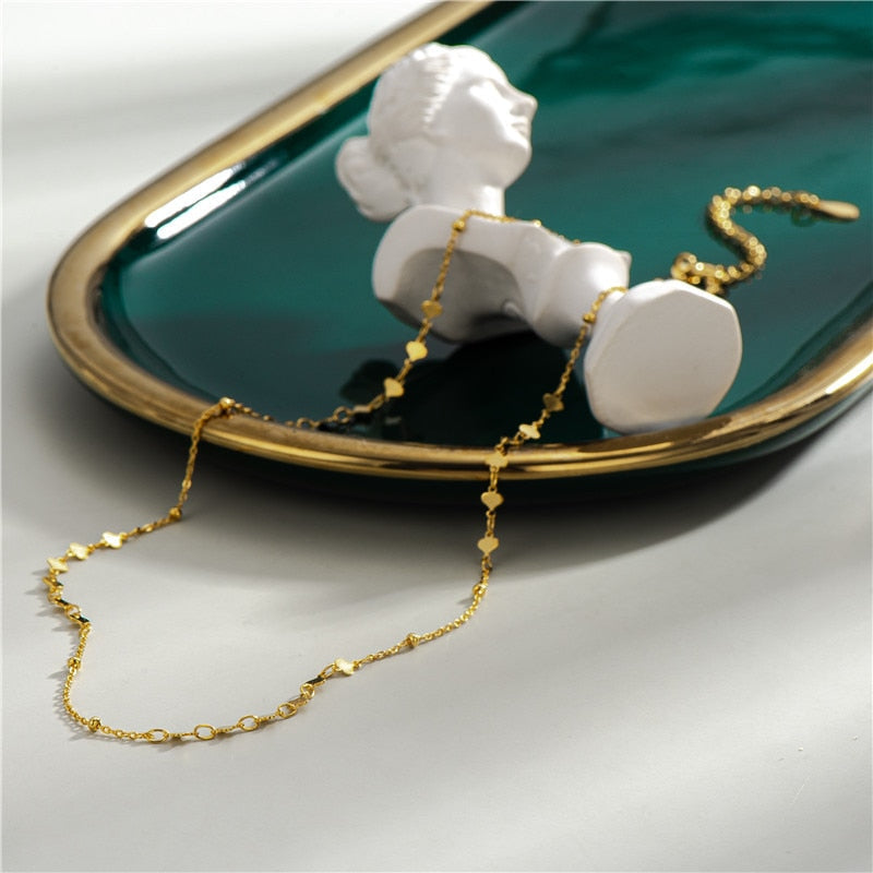 Colar Esterlina com Corações em Prata 925