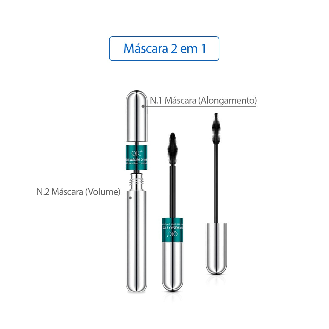 Máscara de Cílios 2 em 1 QIC 3D