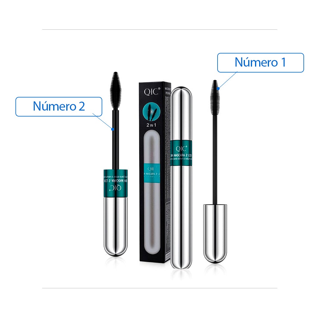 Máscara de Cílios 2 em 1 QIC 3D
