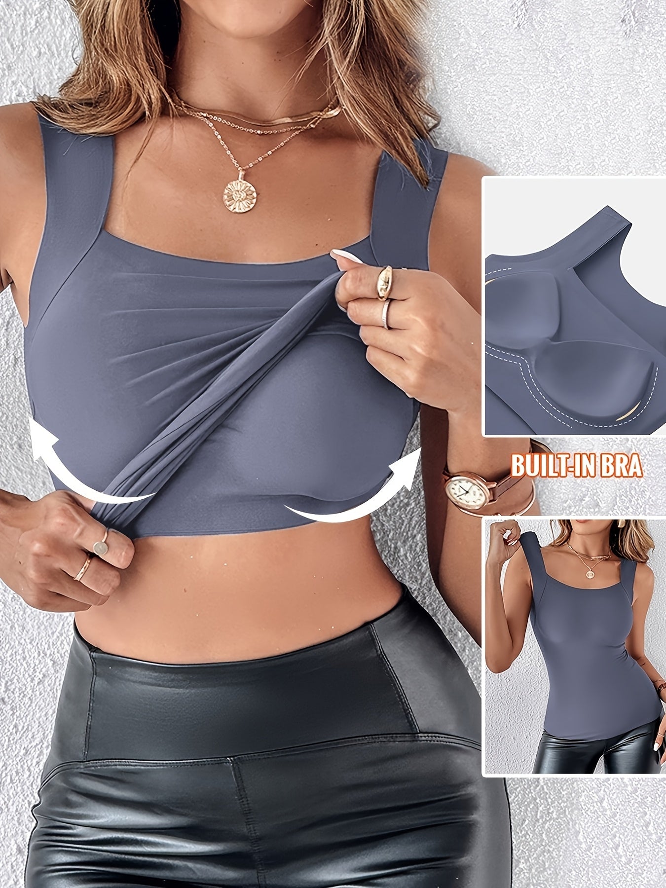 Seamless Base Layer Tank Top for a Slim Fit And Skin-Enhancing Effect.