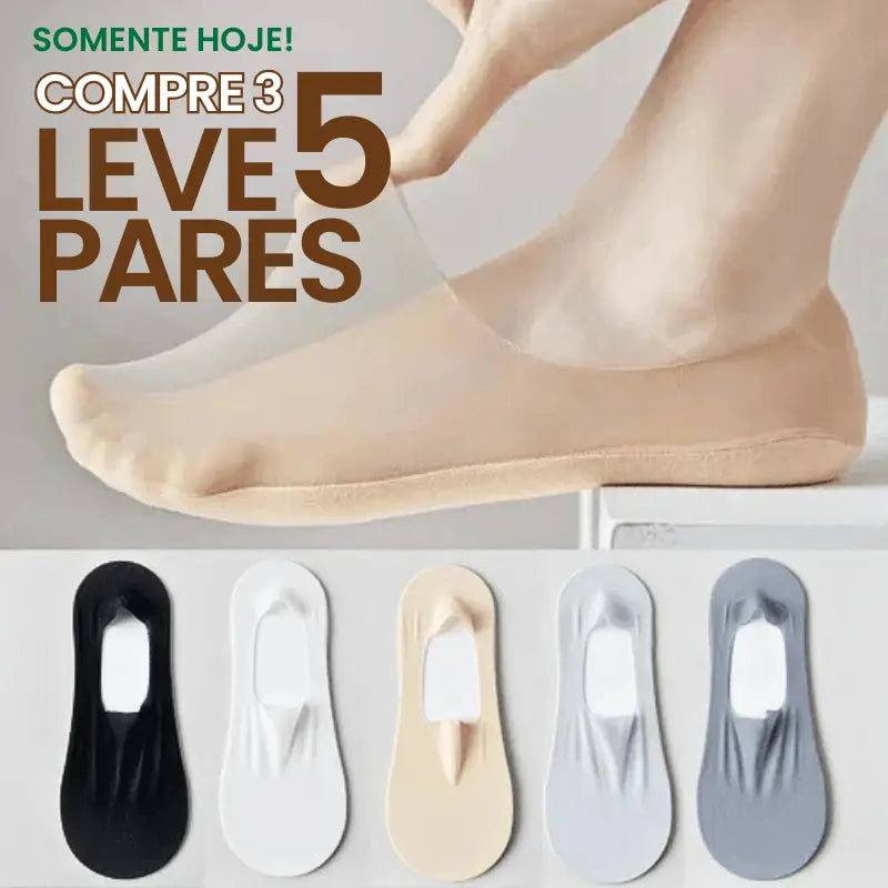 Meias Invisíveis Ortopédicas ConfortLife® - [SOMENTE HOJE COMPRE 3 LEVE 5]