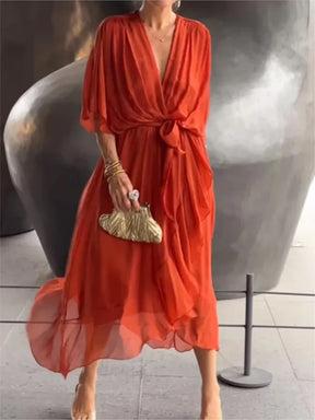 Vestido Decote V Rafaella /