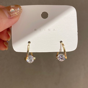 Brinco Argolinha com Pedra Zircônia